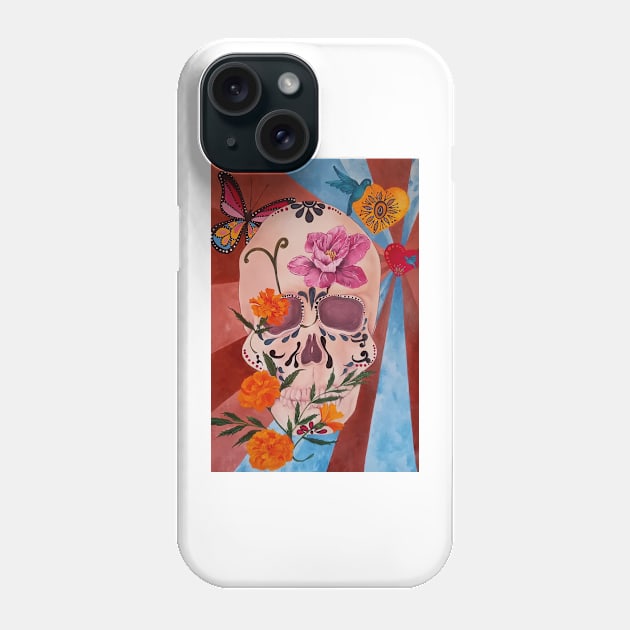 Day of the Dead Skull Phone Case by caroberte