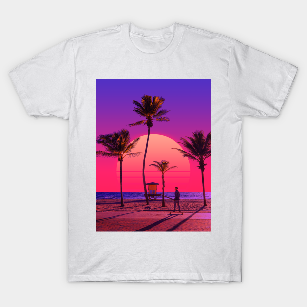 Discover Vaporwave Sunset VI - Synthwave - T-Shirt