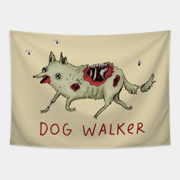 Dog Walker Tapestry by Sophie Corrigan