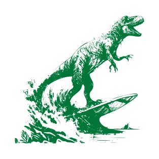 Dinosaur Surfing in Style T-Shirt
