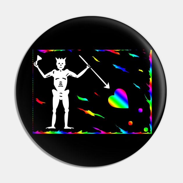 Blackbeard's Flag but Make It Gayer Pin by vanitygames