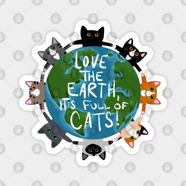 Earth Day Cats Magnet by KilkennyCat Art