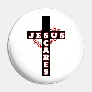 WWJD? Jesus Cares/Jesus Scares Pin