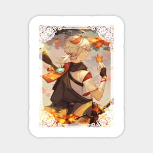 Kazuha Surrounded by Maple Leaves Magnet