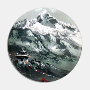 Panoramic View Of Mountain Everest Pin