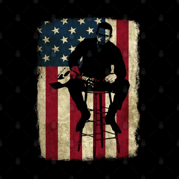 Vintage American Flag Cash Legend by Symmetry Stunning Portrait