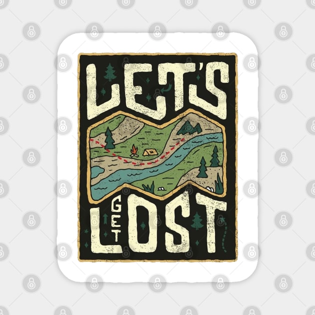 Lets Get Lost Magnet by LogoBunch