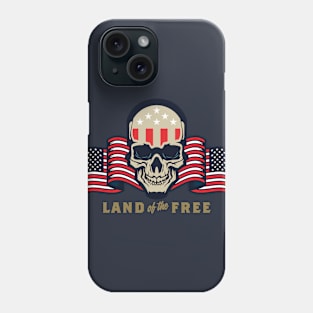 Land of the Free Skull Phone Case