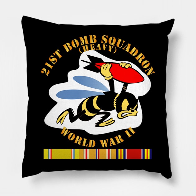 21st Bomb Squadron - WWII w PAC SVC Pillow by twix123844