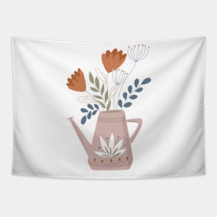 Watering Can with Flowers Tapestry