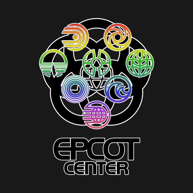 Discover EPCOT Center Pavilion Logos - Epcot Center - T-Shirt