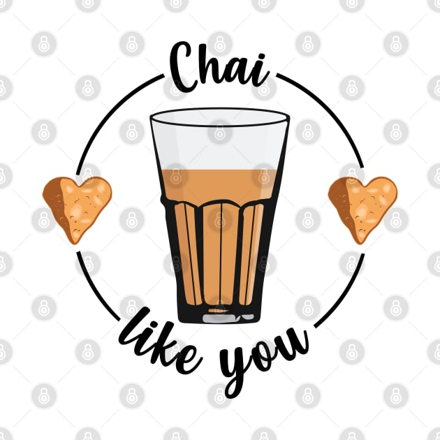 I like you, I chai you Indian Pakistani Valentines Gift by alltheprints