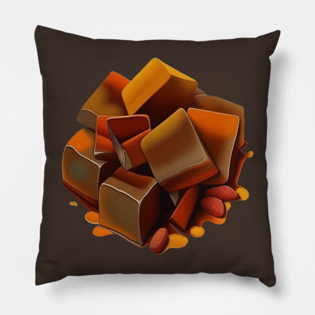 Bonfire Night Treacle Toffee Vector Art Pillow by taiche