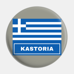 Kastoria City with Greek Flag Pin