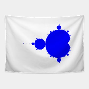 Solid Blue on White Mandelbrot Tapestry