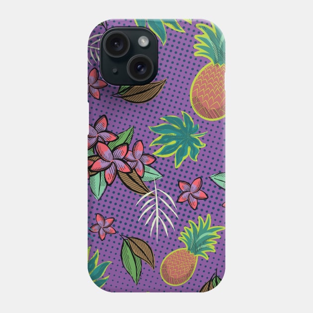 Meet Me At The Beach - Purple Phone Case by SWON Design