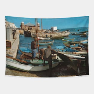 Fisherman and their boats Tapestry