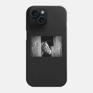 "Beauty in the Barn" - Black & White Phone Case