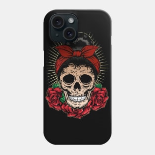 Rockabella Skull with Roses Phone Case