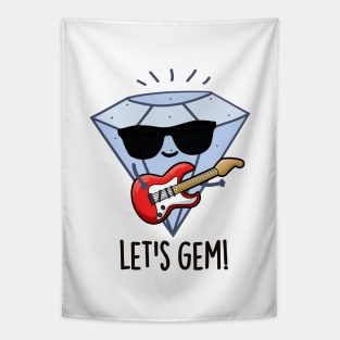 Let's Gem Funny Jewel Pun Tapestry