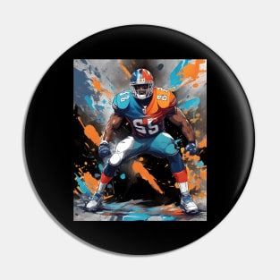 Huddle American Football Pin