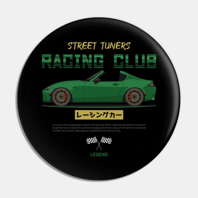 Tuner Green ND Miata Roadster JDM Pin by GoldenTuners