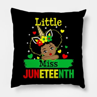 Little Miss Juneteenth Brown Skin Princess Cute Girls Kids Pillow