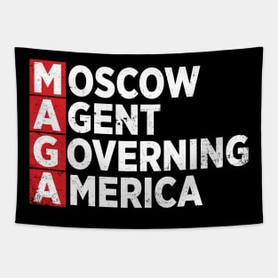 MOSCOW AGENT GOVERNING AMERICA Russia trump Retro Tapestry