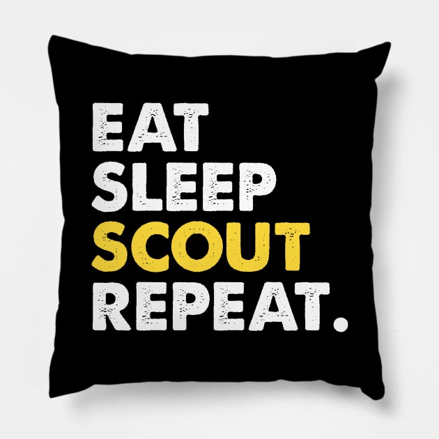 Eat Sleep Scout Repeat Unisex Shirt - Scout shirt, Scout mom shirt, Scout leader, Adventure shirt, Girl scout shirt, Scouting Pillow by johnii1422