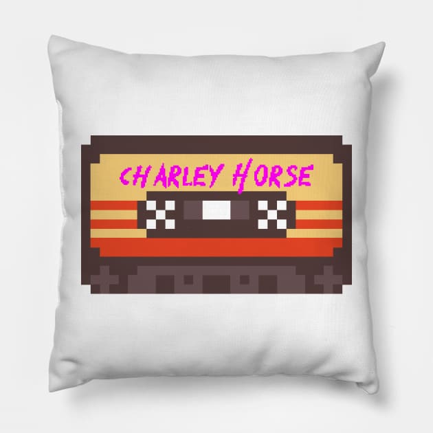 Charley Horse 8bit cassette Pillow by terilittleberids