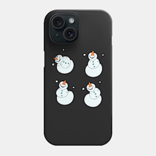 Cute Joyful Snowmen Phone Case