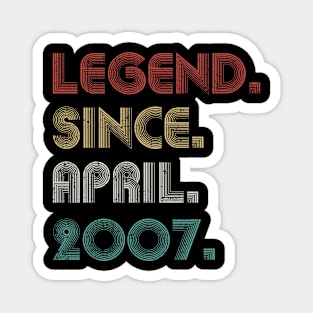 16 Years Old Vintage Legend Since April 2007 16th Magnet