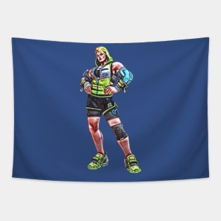 Overwatch Zarya Workout Outfit Tapestry