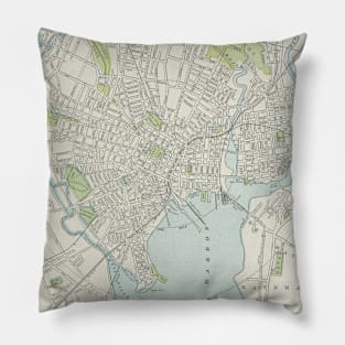 Vintage Map of New Haven Connecticut (1901) Pillow