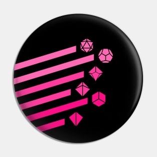 Hot Pink Dice Set Pin