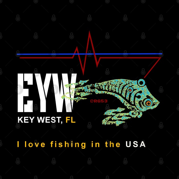 Key West Florida, I love fishing in the USA by The Witness