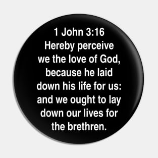 1 John 3:16  Bible Verse Typography KJV Pin