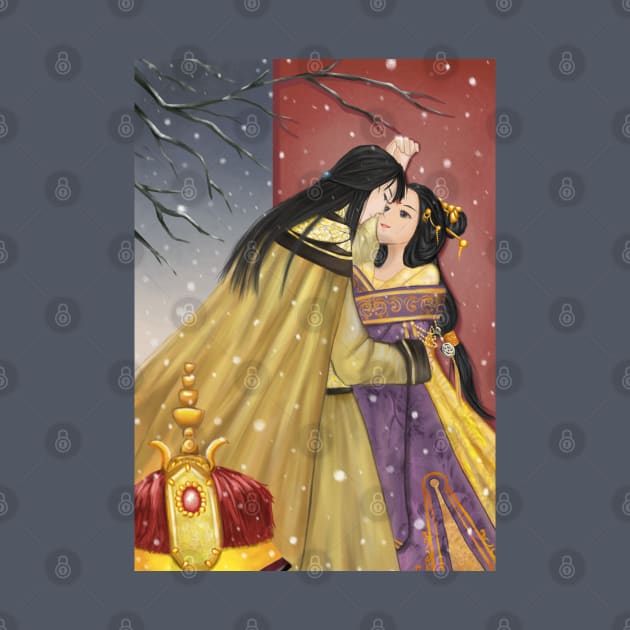 Chinese Emperor and His Beloved Consort Illustration by moonquarius