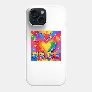 Pride -  Rainbow Heart Explosion I Phone Case