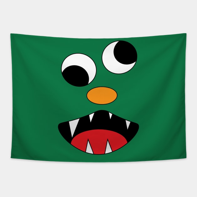 Silly Monster Face T-Shirt | Crazy Eyes Tapestry by TeesByJay