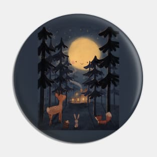 Forest night Pin