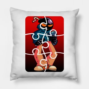 Fnf whitty character Puzzle Pillow