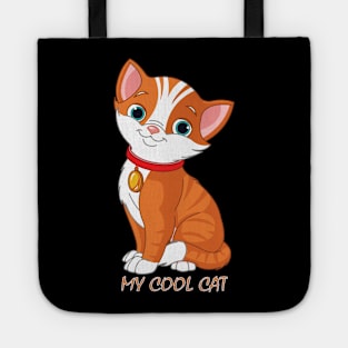 My cool cat tee design birthday gift graphic Tote