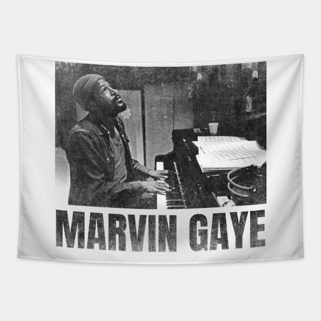 marvin gaye simple urban black n white Tapestry by sagitaerniart