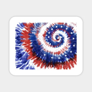 4th of July tie-dye Spiral Magnet