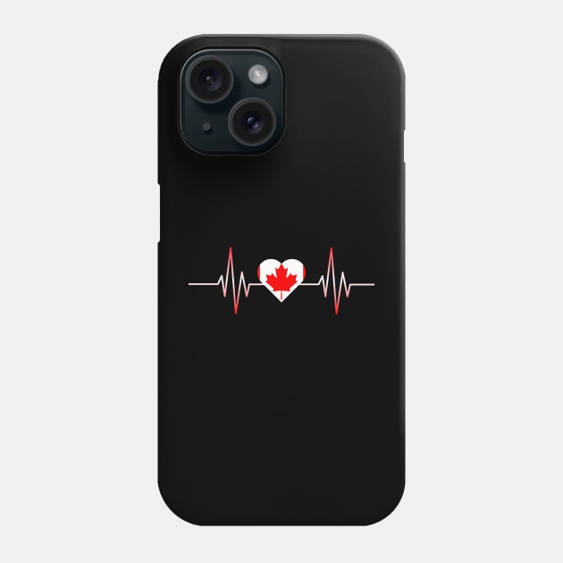 Canada Heartbeat Phone Case by Ericokore