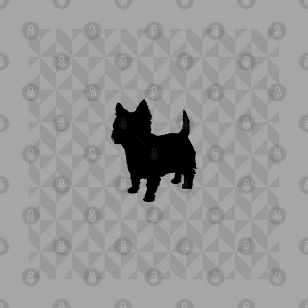 Cairn Terrier / Westie Dog Lover Gift - Scandi Geometric Silhouette by Elsie Bee Designs