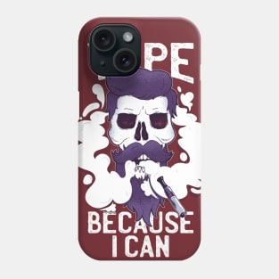 Vape because i can Skull Design Phone Case