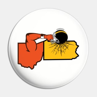 Cleveland vs Pitt Helmet Smash Pin