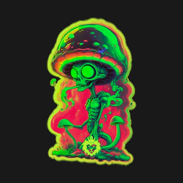 Psychedelic mushroom alien by GreenKing